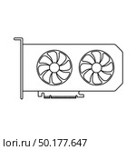 GPU Icon. Outline Simple Design With Editable Stroke. Vector Illustration. Стоковая иллюстрация, агентство Ingram Publishing / Фотобанк Лори