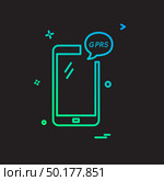 GPRS Phone icon design vector. Стоковая иллюстрация, агентство Ingram Publishing / Фотобанк Лори
