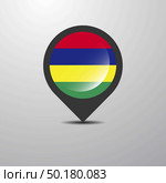 Mauritius Map Pin. Стоковая иллюстрация, агентство Ingram Publishing / Фотобанк Лори