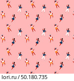 retro people background pattern wallpaper theme vector. Стоковая иллюстрация, агентство Ingram Publishing / Фотобанк Лори