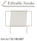 Inductor Coil Icon. Editable Stroke Simple Design. Vector Illustration. Стоковая иллюстрация, агентство Ingram Publishing / Фотобанк Лори