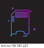 Sim card icon design vector. Стоковая иллюстрация, агентство Ingram Publishing / Фотобанк Лори