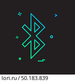 Bluetooth icon design vector. Стоковая иллюстрация, агентство Ingram Publishing / Фотобанк Лори