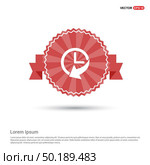 Cuckoo clock icon - Red Ribbon banner. Стоковая иллюстрация, агентство Ingram Publishing / Фотобанк Лори