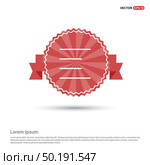 Align text icon - Red Ribbon banner. Стоковая иллюстрация, агентство Ingram Publishing / Фотобанк Лори