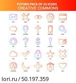 Orange Futuro 25 Creative Commons Icon Set. Стоковая иллюстрация, агентство Ingram Publishing / Фотобанк Лори