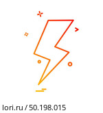 Thunder icon design vector. Стоковая иллюстрация, агентство Ingram Publishing / Фотобанк Лори