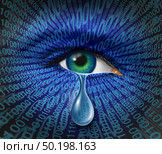 Social media depression as a health symbol for the negative impacts of internet technology and how it affects mood or emotions and feelings with 3D illustration elements. Стоковое фото, агентство Ingram Publishing / Фотобанк Лори