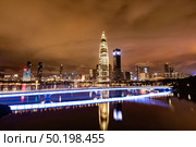 Shenzhen cityscape at night. Стоковое фото, агентство Ingram Publishing / Фотобанк Лори