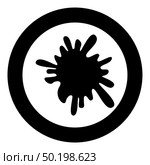 Blot Ink spot Paint splash icon in circle round black color vector illustration flat style simple image. Blot Ink spot Paint splash icon in circle round black color vector illustration flat style image. Стоковая иллюстрация, агентство Ingram Publishing / Фотобанк Лори