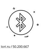 Bluetooth icon design vector. Стоковая иллюстрация, агентство Ingram Publishing / Фотобанк Лори