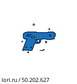 gun pistol police weapon icon vector design. Стоковая иллюстрация, агентство Ingram Publishing / Фотобанк Лори