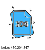3DS file type icon design vector. Стоковая иллюстрация, агентство Ingram Publishing / Фотобанк Лори