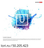 Underline Icon - Watercolor Background. Стоковая иллюстрация, агентство Ingram Publishing / Фотобанк Лори