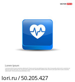 Ecg icon - 3d Blue Button. Стоковая иллюстрация, агентство Ingram Publishing / Фотобанк Лори