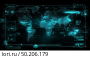 World map with detailed geographic features and grid layout displayed on a vibrant blue background. Стоковое AI-изображение, AI-художник Михаил Коханчиков / Фотобанк Лори