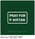 Pray for Pakistan with typographic design vector. Стоковая иллюстрация, агентство Ingram Publishing / Фотобанк Лори