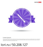 Katana Sword Icon - Purple Ribbon banner. Стоковая иллюстрация, агентство Ingram Publishing / Фотобанк Лори