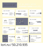 Set of 12 Hand cuffs  Creative Busienss Card Template. Editable Creative logo and Visiting card background. Стоковая иллюстрация, агентство Ingram Publishing / Фотобанк Лори