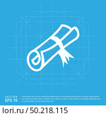 Scholarship stamp Icon. Стоковая иллюстрация, агентство Ingram Publishing / Фотобанк Лори