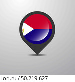 Saint-Martin Map Pin. Стоковая иллюстрация, агентство Ingram Publishing / Фотобанк Лори