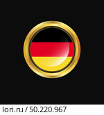 Germany flag Golden button. Стоковая иллюстрация, агентство Ingram Publishing / Фотобанк Лори