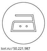 Ironing is allowed middle temperature to one hundred and fifty 150 degrees Clothes care symbols Washing concept Laundry sign icon in circle round outline black color vector illustration flat style simple image. Ironing is allowed middle temperature to one hundred and fifty 150 degrees Clothes care symbols Washing concept Laundry sign icon in circle round outline black color vector illustration flat style image. Стоковая иллюстрация, агентство Ingram Publishing / Фотобанк Лори