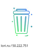 Dustbin icon design vector. Стоковая иллюстрация, агентство Ingram Publishing / Фотобанк Лори