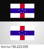 Netherlands Antilles Flag banner design. Стоковая иллюстрация, агентство Ingram Publishing / Фотобанк Лори