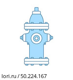 Fire Hydrant Icon. Thin Line With Blue Fill Design. Vector Illustration. Стоковая иллюстрация, агентство Ingram Publishing / Фотобанк Лори