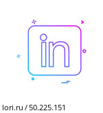 Linked in icon design vector. Стоковая иллюстрация, агентство Ingram Publishing / Фотобанк Лори
