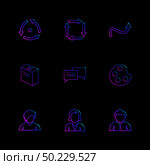 paint , avatar , message , arrows , directions , avatar , download , upload , apps , user interface , scale , reset  message , up , down , left , right , icon, vector, design,  flat,  collection, style, creative,  icons. Стоковая иллюстрация, агентство Ingram Publishing / Фотобанк Лори