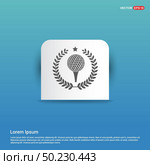 Golf Champion Icon - Blue Sticker button. Стоковая иллюстрация, агентство Ingram Publishing / Фотобанк Лори