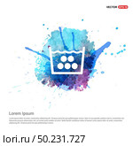 Laundry symbols icon - Watercolor Background. Стоковая иллюстрация, агентство Ingram Publishing / Фотобанк Лори