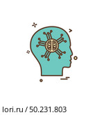 Artificial brain intelligence robo icon vector design. Стоковая иллюстрация, агентство Ingram Publishing / Фотобанк Лори