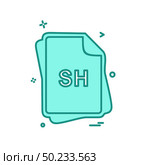 SH file type icon design vector. Стоковая иллюстрация, агентство Ingram Publishing / Фотобанк Лори