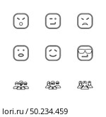 emoji , emoticon , smiley , happy , sad, cry , laugh , raomntic, love , angry , confused , handsome , nervous , kind , smile , icon, vector, design,  flat,  collection, style, creative,  icons. Стоковая иллюстрация, агентство Ingram Publishing / Фотобанк Лори