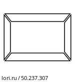 Picture frame Squared shape icon outline black color vector illustration flat style simple image. Стоковая иллюстрация, агентство Ingram Publishing / Фотобанк Лори