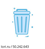Dustbin icon design vector. Стоковая иллюстрация, агентство Ingram Publishing / Фотобанк Лори
