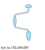 Auger Icon. Thin Line With Blue Fill Design. Vector Illustration. Стоковая иллюстрация, агентство Ingram Publishing / Фотобанк Лори