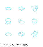 car , tree , thunder  , ecology , sun , cloud , rain , weather , icon, vector, design,  flat,  collection, style, creative,  icons , sky , pointer , mouse , tree , enviroment , cloudy,icon, vector, design,  flat,  collection, style, creative,  icons. Стоковая иллюстрация, агентство Ingram Publishing / Фотобанк Лори