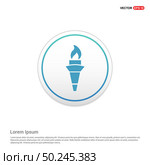 Olympic Torch Icon - white circle button. Стоковая иллюстрация, агентство Ingram Publishing / Фотобанк Лори