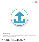 Upload Icon - white circle button. Стоковая иллюстрация, агентство Ingram Publishing / Фотобанк Лори