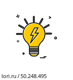 blub power electric icon vector design. Стоковая иллюстрация, агентство Ingram Publishing / Фотобанк Лори