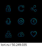 multimedia , sound , buttons , dwonload , upload , pin , key ,error , calcualtor , icon, vector, design,  flat,  collection, style, creative,  icons. Стоковая иллюстрация, агентство Ingram Publishing / Фотобанк Лори