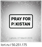 Pray for Pakistan with typographic design vector. Стоковая иллюстрация, агентство Ingram Publishing / Фотобанк Лори
