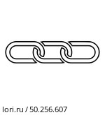 Chain links Interlock icon outline black color vector illustration flat style simple image. Chain links Interlock icon outline black color vector illustration flat style image. Стоковая иллюстрация, агентство Ingram Publishing / Фотобанк Лори