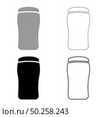 Antiperspirant dry Deodorant Cosmetic product icon outline set black grey color vector illustration flat style simple image. Antiperspirant dry Deodorant Cosmetic product icon outline set black grey color vector illustration flat style image. Стоковая иллюстрация, агентство Ingram Publishing / Фотобанк Лори