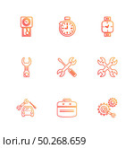 Breifcase ,setting , car , Watch , time , clock , alaram , day , timers , icon, vector, design,  flat,  collection, style, creative,  icons , setting , gear , . Стоковая иллюстрация, агентство Ingram Publishing / Фотобанк Лори