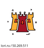 Fort icon design vector. Стоковая иллюстрация, агентство Ingram Publishing / Фотобанк Лори